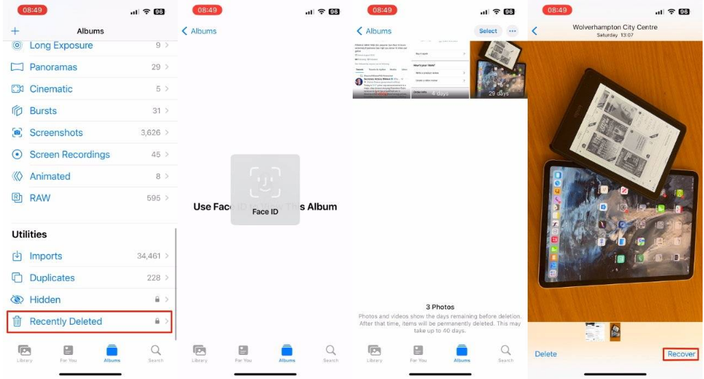 淳安苹果14维修分享 iPhone14 上恢复已删除的照片 